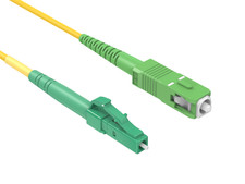 1m LC/APC to SC/APC Simplex Single Mode Fiber Patch Cable OS2 9/125 Yellow picture