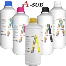 Lot A-SUB DTF Ink for Epson DTF Inkjet Printers, DTF Film, 1000ML per Bottle picture