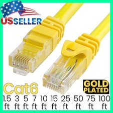 Yellow Cat6 Patch Cable Ethernet RJ-45 Cat6 Cord Internet LAN Network Wire LOT picture