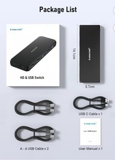Lemorele HDMI KVM Switch 2 PCs 1 Monitor USB 3.0 4K@30Hz Ultra HD picture