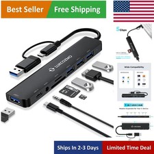 Multi-Functional USB C Dock: HDMI, SD Reader, Gigabit Ethernet & 100W PD Support picture