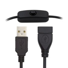 NFHK Micro USB2.0 Cable with On Off Power Switch Button Micro 5Pin Male Female picture