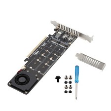 PCIE 4.0 x16 To M.2 M-Key NVME SSD Expansion Split Card Supports 4 Nvme M.2 SSD picture