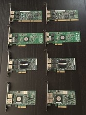 Lot of 8 mixed Dual Port Gigabit PCIe LAN cards D33682 F169G NC382T NC7170 picture