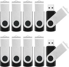 10 Pack USB Flash Drives 256MB, Bulk Thumb 10 Black picture