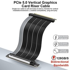 PCIe 5.0 x16 GPU Riser Extension Cable, Universal Gen5 Graphics Card Extender picture