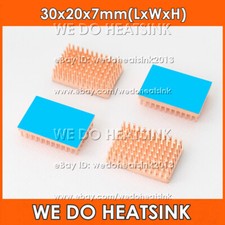 30x20x7mm Pure Copper Pin Fins Square Heatsink Radiator Cooler For Electronic IC picture