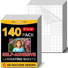 140 PCS Self-Adhesive Laminating Sheets, 9 x 12 Inches Self Adhesive Contact picture