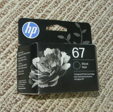 New Genuine HP 67 Black Ink Cart in SEALED Retail Box EXP 02/2028  picture