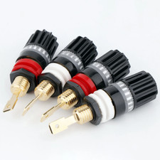 HIFI 24K Gold Plated Binding Post Speaker Terminal Connector Amplifier DIY Plug picture