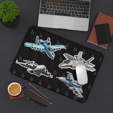 Military Jet and Aircraft Desk Mat | Airplane Mousepad picture