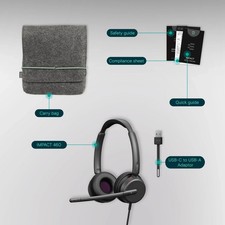 EPOS IMPACT 460 USB-C & USB-A Wired Headset with Noise Filtering - Black picture