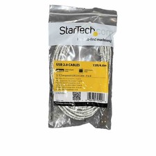 Startech.com 15 Ft Transparent USB  2.0 Cable -A To B NEW Hard To Find Made Easy picture