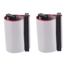 2.54mm Pitch 40 Pins 40 Wires F/F IDC Connector Flat Ribbon Cable 10cm 2 Pcs picture