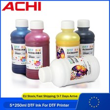 ACHI DTF/UV Ink Available in 5 colors 250ml/500ml for DTF Printer printing CMYKW picture