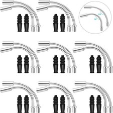 32pc Bike Brake Cable Noodle Guide Set 90° 110° Bends Rubber Boots picture