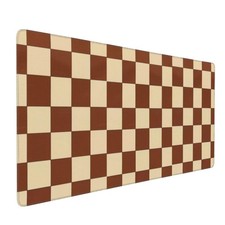 35.4x15.7 Inch Brown Beige Checkered Large Gaming Mouse Pad Desk Mat PC picture