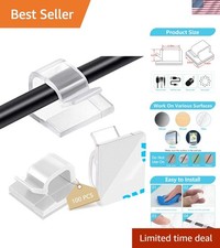 100PCS Cable Clips, Adhesive Wire Clips Cord Organizer, Clear Large | Strong ... picture