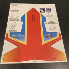 Microsoft Flight Simulator promo paper airplane World of Flight unpunched picture