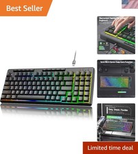 K517 Pro Wired Gaming Keyboard, RGB Backlit, Mechanical Feel 94 Keys Computer... picture