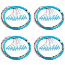 LCOM3 12 Strand Multimode OM3/OM4 50/125 LCUPC Fiber Pigtail 1.5 Meter 4 PCS picture