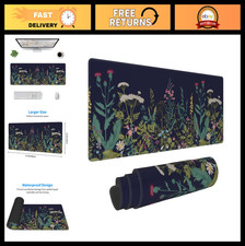 Floral Gaming Mouse Pad 31.5x11.8 Inch Non-Slip Rubber Base Desk Mat for Home & picture