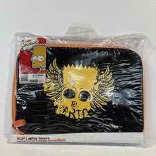 The Simpsons Bart Laptop Tablet Case 10.2” Protective Zip Bag Collectable Black picture