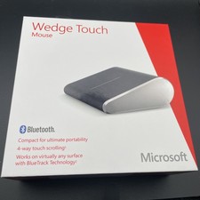 Microsoft Wedge Touch Mouse Bluetooth Wireless BlueTrack Portable Compact Black picture