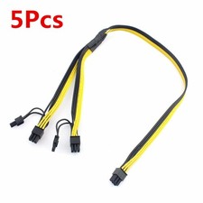 5Pcs GPU Video Card Power Cable PCI-E PCIE 6Pin to Splitter 8 (6+2) Pin Adapter picture