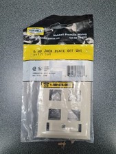 Hubbell FPL16H 6-Port HD Jack Plate Off White and 1-FPL11 1 Port Off White picture