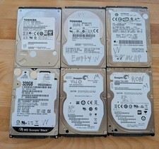Lot of 6 Mixed Brand/Capacity 2.5” SATA Laptop HDD Hard Disk Drives picture