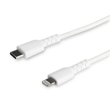StarTech RUSBCLTMM2MW 6 foot/2m Durable White USB-C to Lightning Cable, Rugged picture