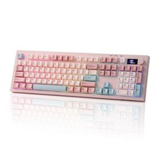 Aula S102 PRO Membrane Gaming Keyboard w/TFT Screen & Volume Knob | Silent picture
