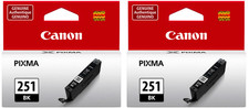 New Genuine Canon CLI-251 2PK Black Ink Cartridges picture