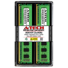 A-Tech 8GB 2x 4GB PC3-14900 DDR3 DIMM 1866 MHz 1.35V Non-ECC Desktop Memory RAM picture
