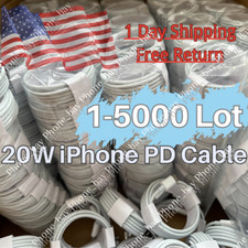 Wholesale Lot USB C Fast Charger Cable 20W PD Type C Cord For iPhone 14 13 12 11 picture