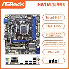 ASRock H61M/U3S3 Motherboard M-ATX Intel H61 LGA1155 DDR3 SATA3 HDMI DVI-D VGA picture
