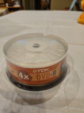 New & Sealed - TDK 4.7GB DVD-R 25-Pack Spindle 4X Compatible 120 Minute Video picture