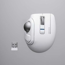 ELECOM bitra Trackball Mouse Quiet Thumb Bluetooth 2.4GHz M-MT1MRSAWH JAPAN NEW picture