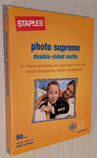 STAPLES Photo Supreme 8.5 x11 Double-Sided Matte 50 Sheets (New) picture