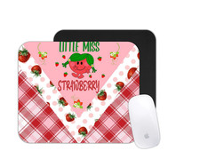 Little Miss Strawberry Cute Strawberry Character Mouse Pad | Cartoon Desk Mat picture