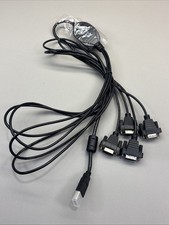 Gearmo 4 Port USB to Serial RS232 Adapter FTDI Chipset, Supports Win Black picture