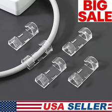 20Pcs Cable Clips Self-Adhesive Tie Cord Management Wire Holder Organizer Clamp picture