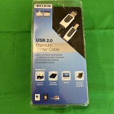 Belkin USB 2.0 Premium 6 Ft Printer Cable Gold Plated Connectors New NIB picture