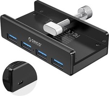 ORICO 4-in-1 USB 3.0 Hub Adapter Computer Laptop iMac Monitor Clip Holder Black picture