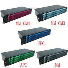72 Core Fiber Optic Terminal Box SC UPC APC OM3 OM4 72 Port Patch Panel Pigtails picture