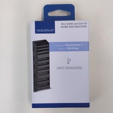 Insignia M.2 2280 22110 NVMe SSD Heatsink PS5 Compatible Desktop Cooling Black picture