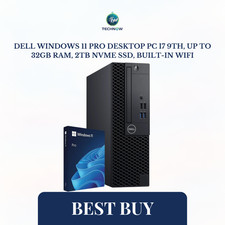 Dell Windows 11 Desktop PC i7 9th, up to 32GB RAM, 2TB NVMe SSD, Built-In WiFi picture