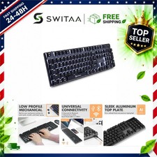 X9 Slim Wireless Mechanical Keyboard Low Profile Red Switches Full Size Backlit picture