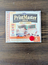 PrintMaster Gold Classic - 1998 SoftKey PC Computer CD Software Used picture